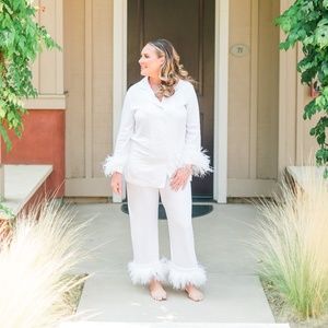Nordstrom Sleeper White Feather Pajamas